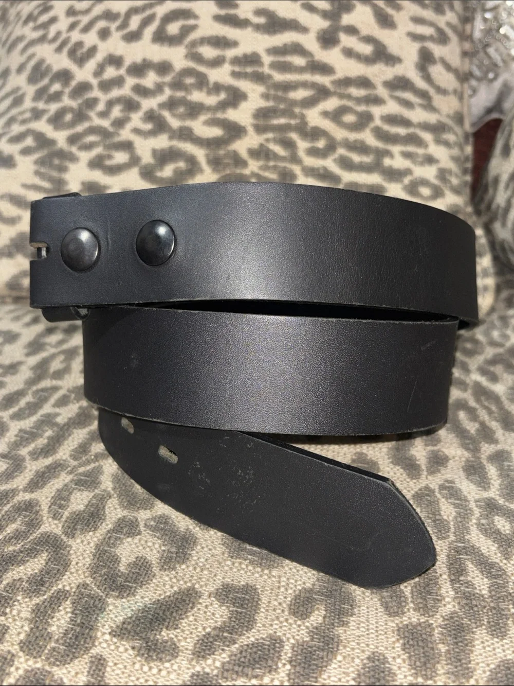 Black leather belt strap adjustable thick leather belt minimalist simple classic